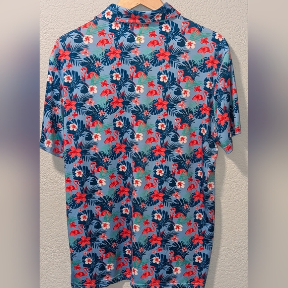 Tailor Byrd Flamingo Performance Polo Size Large - Picture 4 of 8